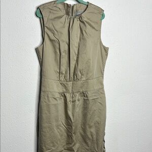 Liz Claiborne Tan Ruched Midi Dress